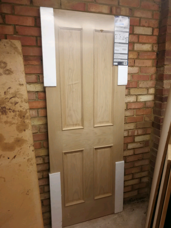 Wickes Denham Oak Veneer 4 Panel Door In Gamlingay