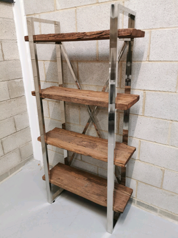 Furniture Village Chennai Rustic Railway Sleeper Shelving Unit in