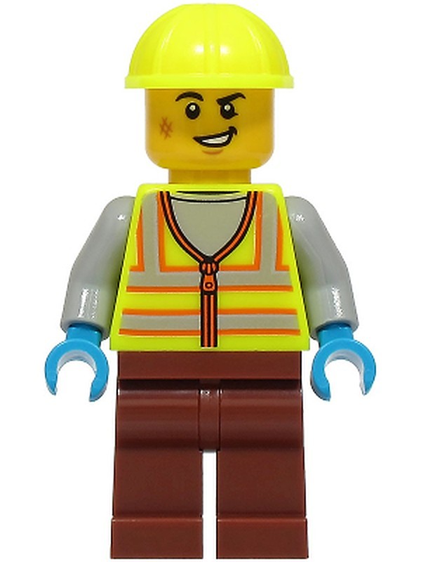 Train Worker - Male, Neon Yellow Safety Vest with (cty1924)