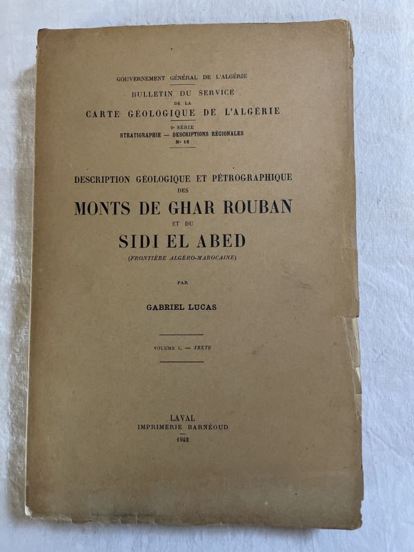 Description GÃ©Ologique Et PÃ©Trographique Des Monts De Ghar Roub