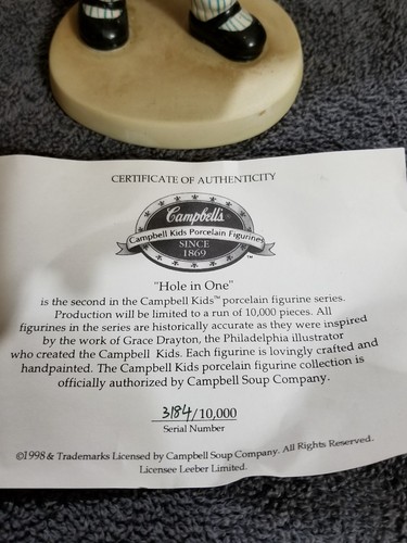1998 Campbells Kids Limited Edition Porcelain 