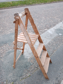 Vintage wooden ladders