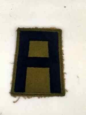 Militaria-WW2-USA-Patch-1re armée-Liseré vert-Original-BE