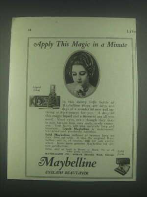 1925 Maybelline Eyelash Beautifier Ad - Apply Magic