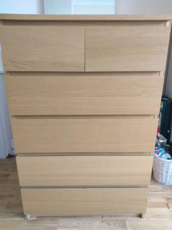 Ikea Malm Chest Of 6 Drawers Oak Veneer 30 Ono In Kennington