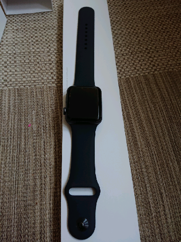Apple watch 3 series 42mm space gray. Black sport band | in Glasgow