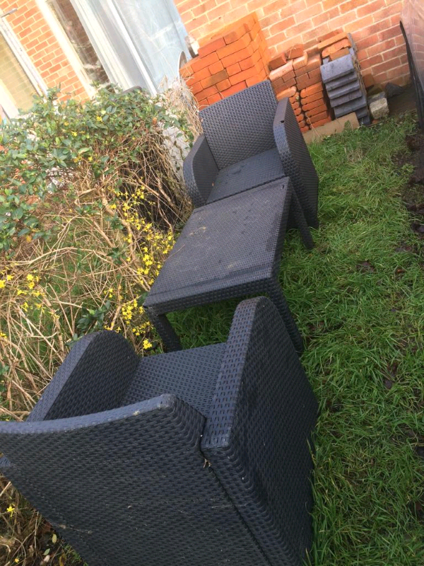 Rattan garden table with 2 chairs | in Reading, Berkshire | Gumtree