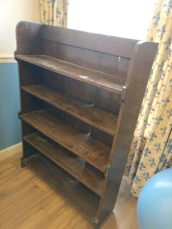 5 Tier Norwich Norfolk Wooden Antique Bookshelf For Sale 5 Tiers