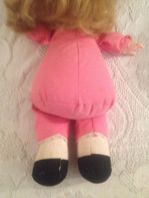 Fisher Price Natalie LapSitter Doll VTG 1970 # 202 Pink Plush