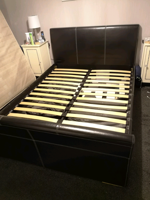King Size Black Faux Leather Bed Frame in Paisley, Renfrewshire Gumtree