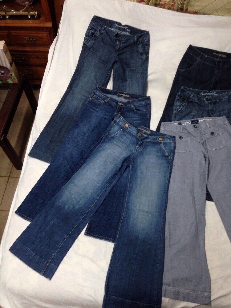 Lot of 6 AMERICAN EAGLE Women's 3 size 10 Long, 3 size 10 Regular