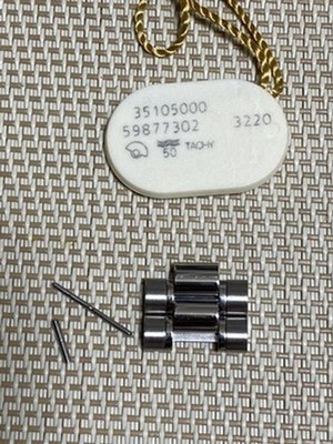 OMEGA Speedmaster 3510.50 Bracelet Links (x2) 16mm Stainless Steel Genuine