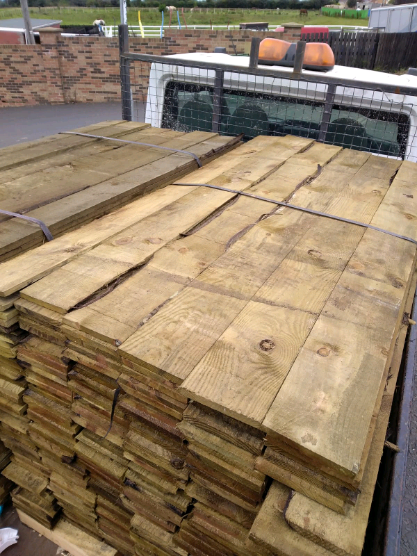 6 foot x 6 in wide treated fence boards in Ashington, Northumberland