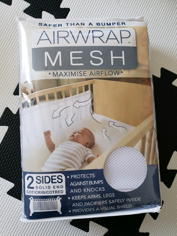 Airwrap Mesh 2 Sided Breathable Cot Bumper, White in Dennistoun