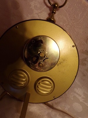 Vintage BULOVA Weather Station Wind up Alarm Clock Hygrometer Temperature Meter