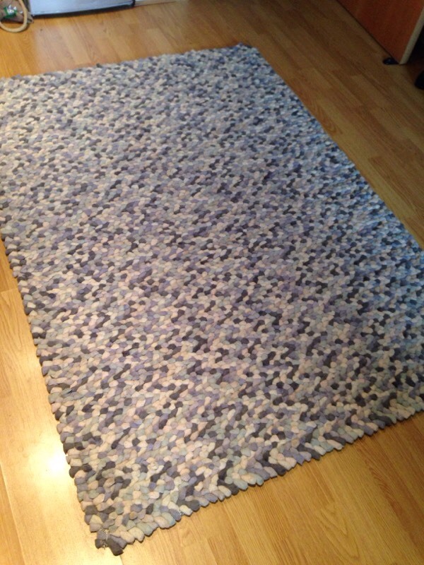 100 wool Candy Bean rug blue 120x170cm Dunelm Mill in Handforth