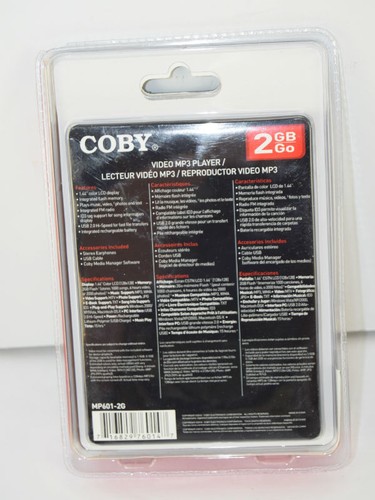 Coby MP601-2GBLK MP3 Player