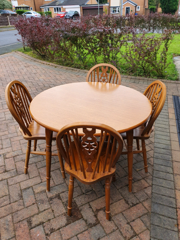 Table and chairs solid wood | in Ramsbottom, Manchester | Gumtree