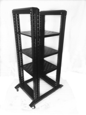 27U 4 Post Open Frame Network Server Rack 19'' width 24'' Deep 800MM W/ 3 shelves