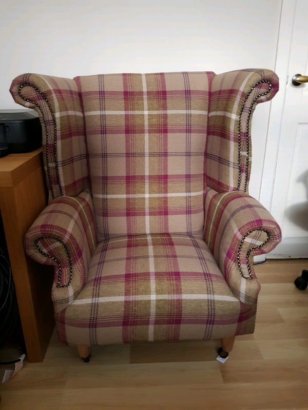 Wing Back Arm Chair Covered In Balmoral Fabric In Clitheroe Lancashire Gumtree