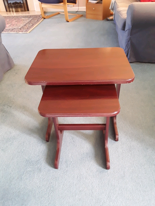 Two small wooden tables | in Peasedown St John, Somerset | Gumtree