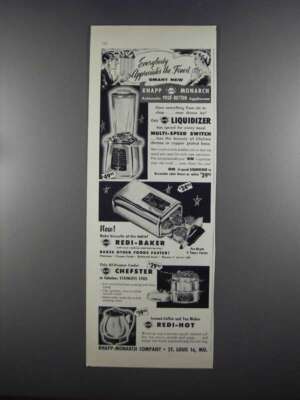 1955 Knapp-Monarch Ad - Liquidizer Blender, Redi-Baker