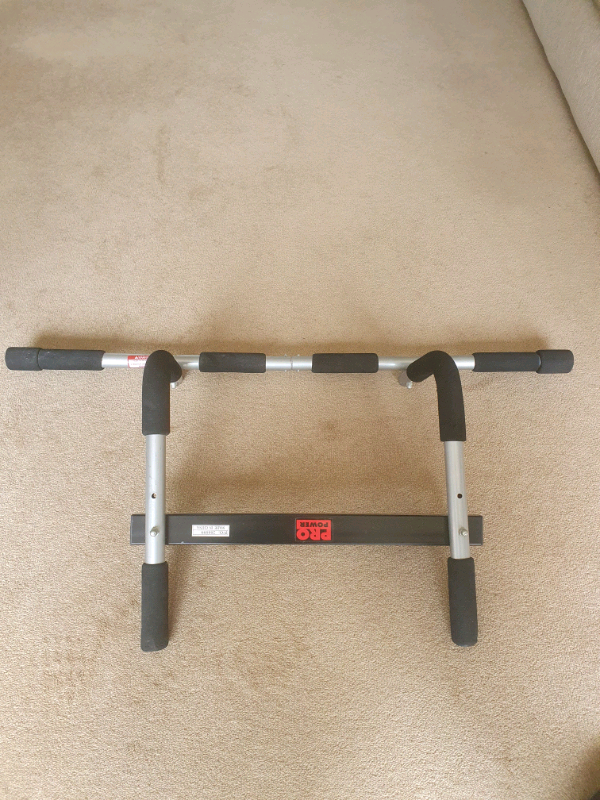 Pro power Steel Horizontal Home Door Frame PullUps Bar Silver/Black