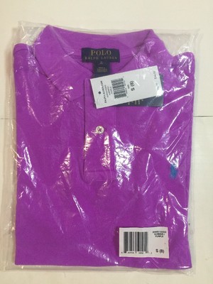 POLO Ralph Lauren Boys Cotton Polo Short Sleeve Shirt Size S 40841 Summer Purple