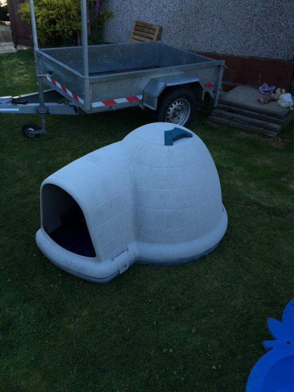 Dog House Dog house Large Indigo Igloo White Plastic Dog house in