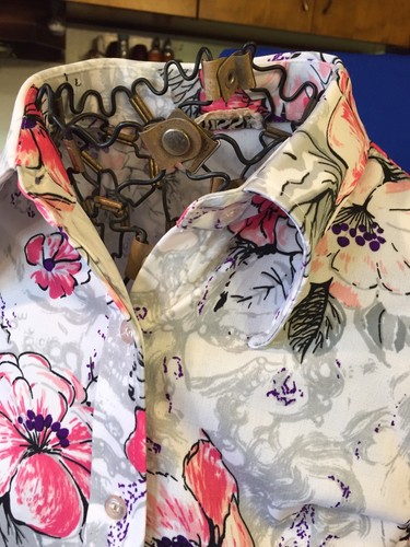 Vintage Trissi Blouse Floral Polyester Sz Small