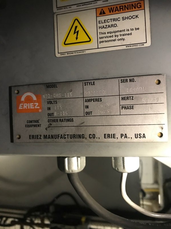 Material Handling System with Pelletron Dust Collector & Eriez Metal Detector