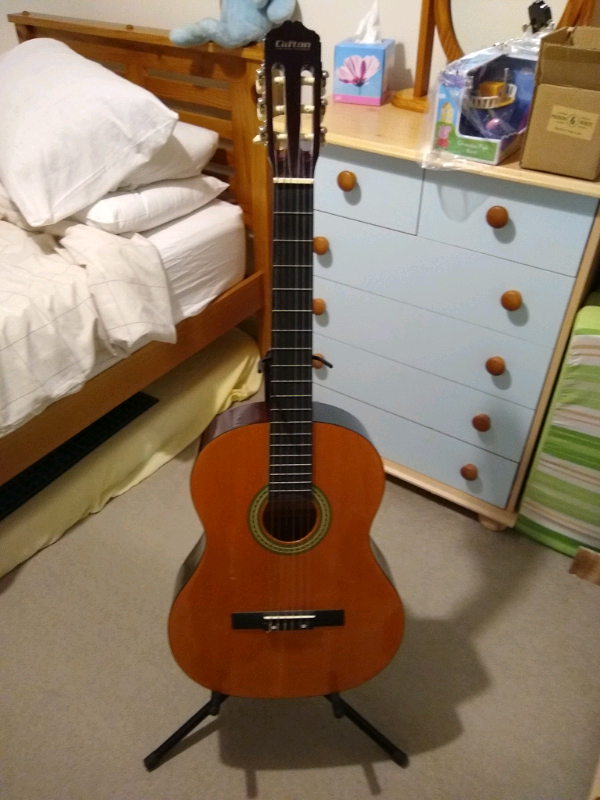 Clifton Acoustic Guitar with Stand and Case in St Austell, Cornwall