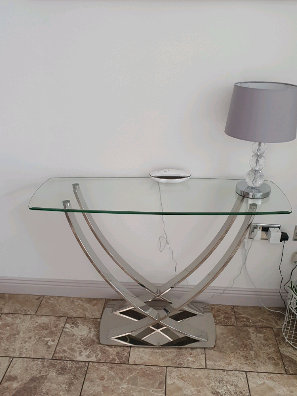 John Lewis glass and chrome table in Northwich, Cheshire Gumtree