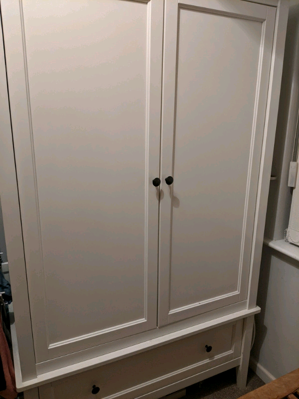 White Solid Wood Wardrobe Similar To Ikea Hemnes Range Mamas
