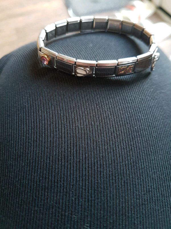 Nomination bracelet with charms for sale in Leicester, Leicestershire