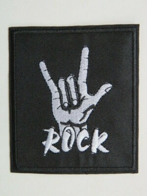 Collectible Music Fabric Patch ~ ''Rock On'' - ''We Will Rock You'' Hand Signal