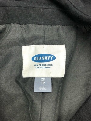 Old Navy Womens Suit Jacket Blazer Black 2 Pocket Long Sleeve Button Lined XS