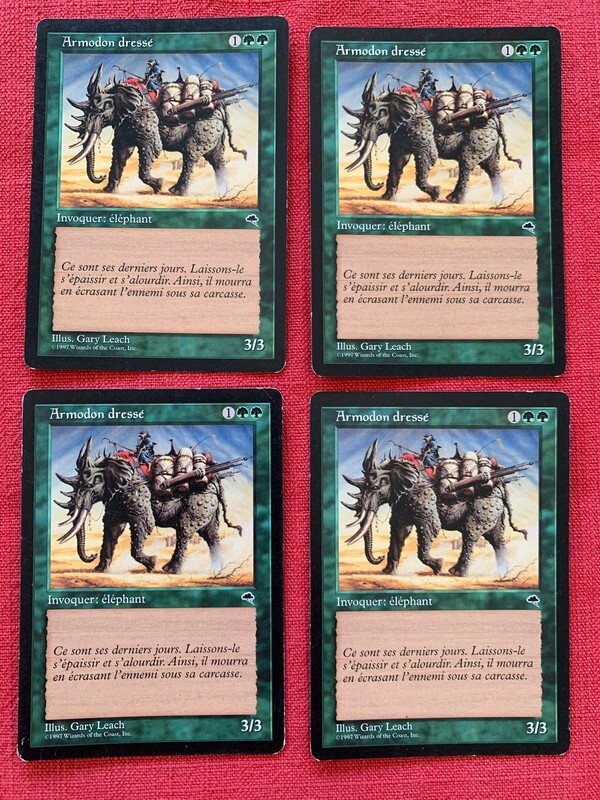 Carte Magic Mtg TempÃªTe - Armodon DressÃ© X4 Fr Exx