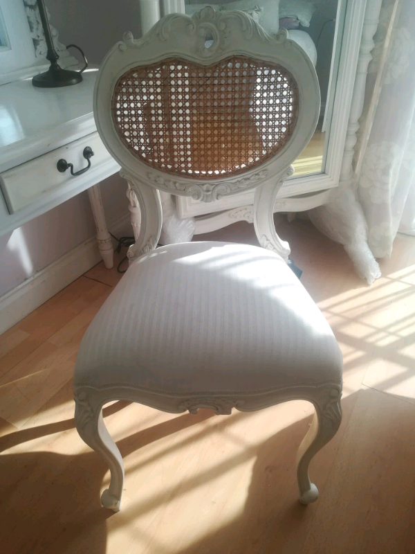 French Bedroom Chair Rattan Back White Ivory In Poole Dorset