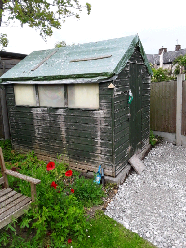 free 8 x 6 shed. looks really tatty but sound. can supply
