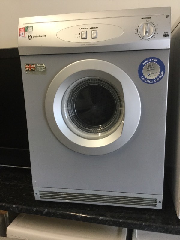 Silver white knight vented tumble dryer in Plymouth, Devon Gumtree