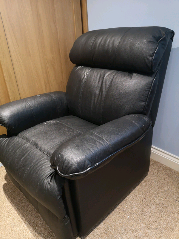 RESERVED Black recliner chair free to collect in Frampton Cotterell