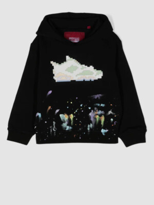 $275 Mostly Heard Rarely Seen 8-Bit Men's Black Mini Pastel J Hoodie Size S