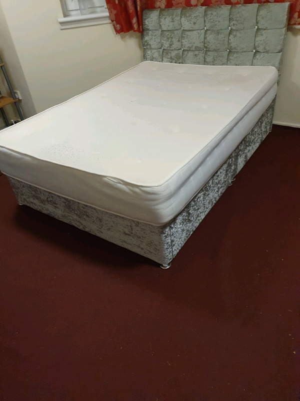 Double bed with mattress (130cm x 180cm) for sale in Glasgow City