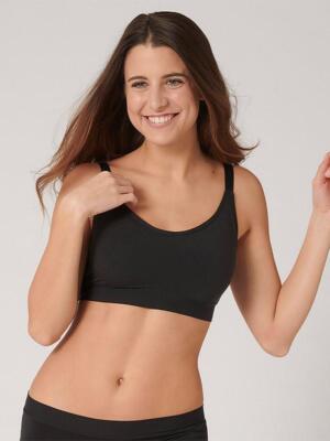 Sloggi Seamless Soft Bra Go Allround P Black Bralette Women Full Coverage