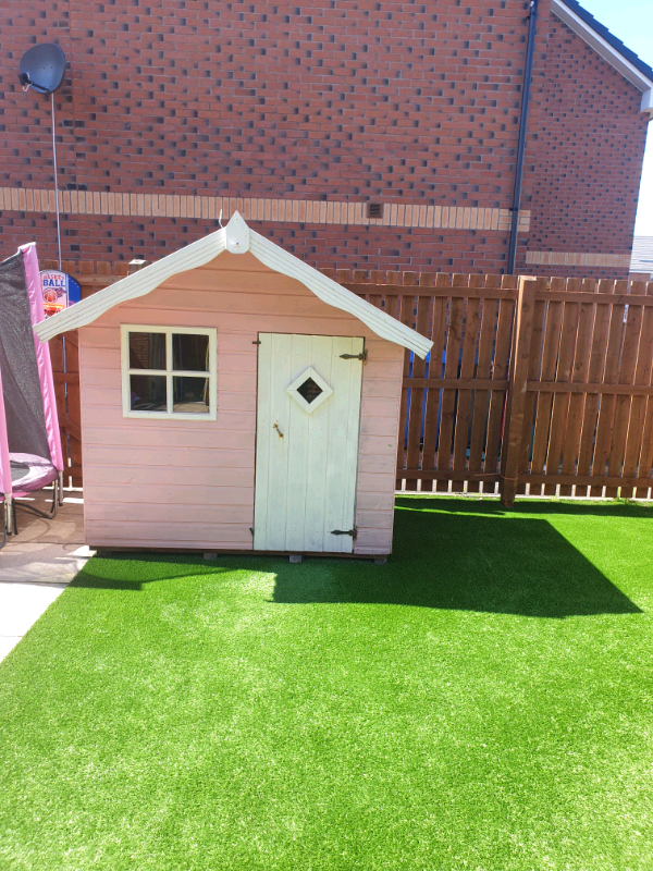 Childrens wooden garden playhouse kids shed in Port Glasgow