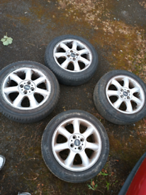 Alloy wheels and tyres mini cooper 