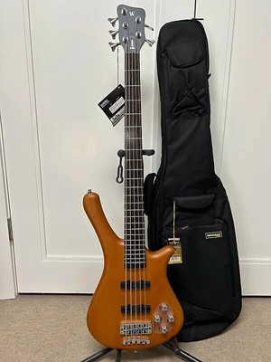 Warwick Rockbass Fortress 5 String Bass - Honey Violin Transparent Satin