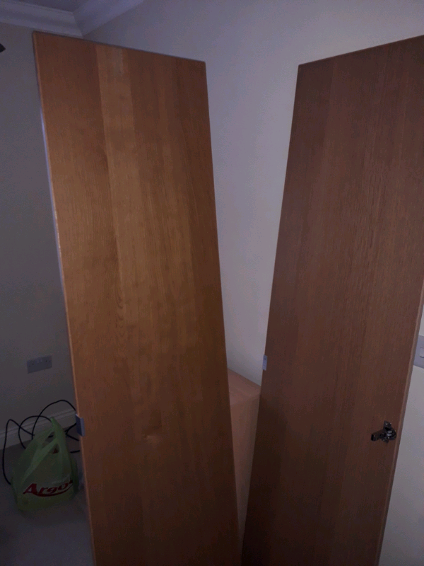 Ikea Pax Wardrobe Doors X2 Oak 50cm X 195cm In Sunderland
