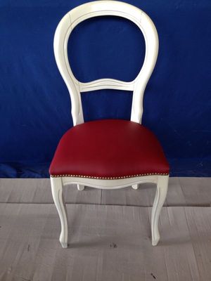 SEDIA LACCATA BIANCO  IMBOTTITA CLASSICA PER SOGGIORNO VARI COLORI